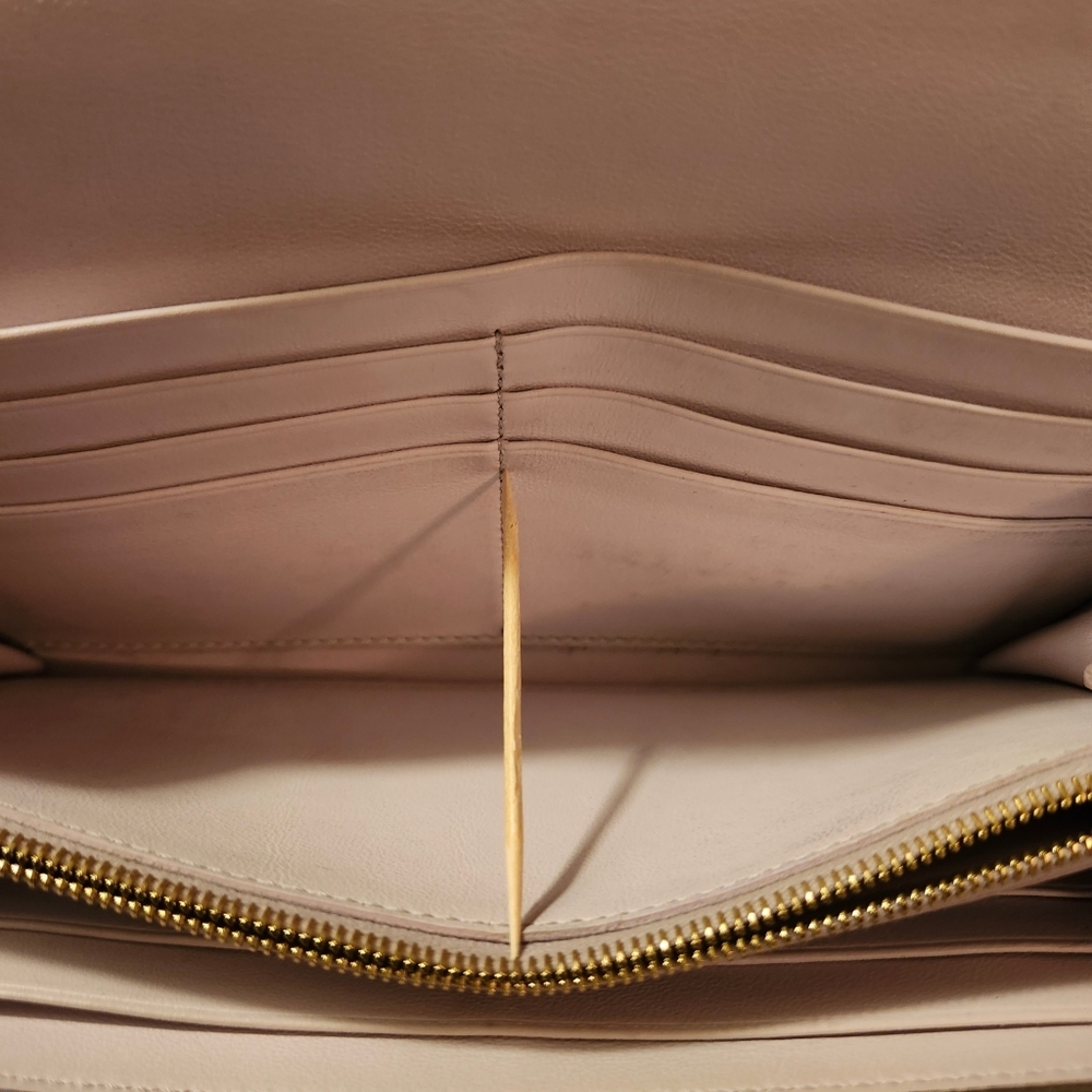 Fendi Blush Leather Wallet with Gold Detail - Picture 6 of 14